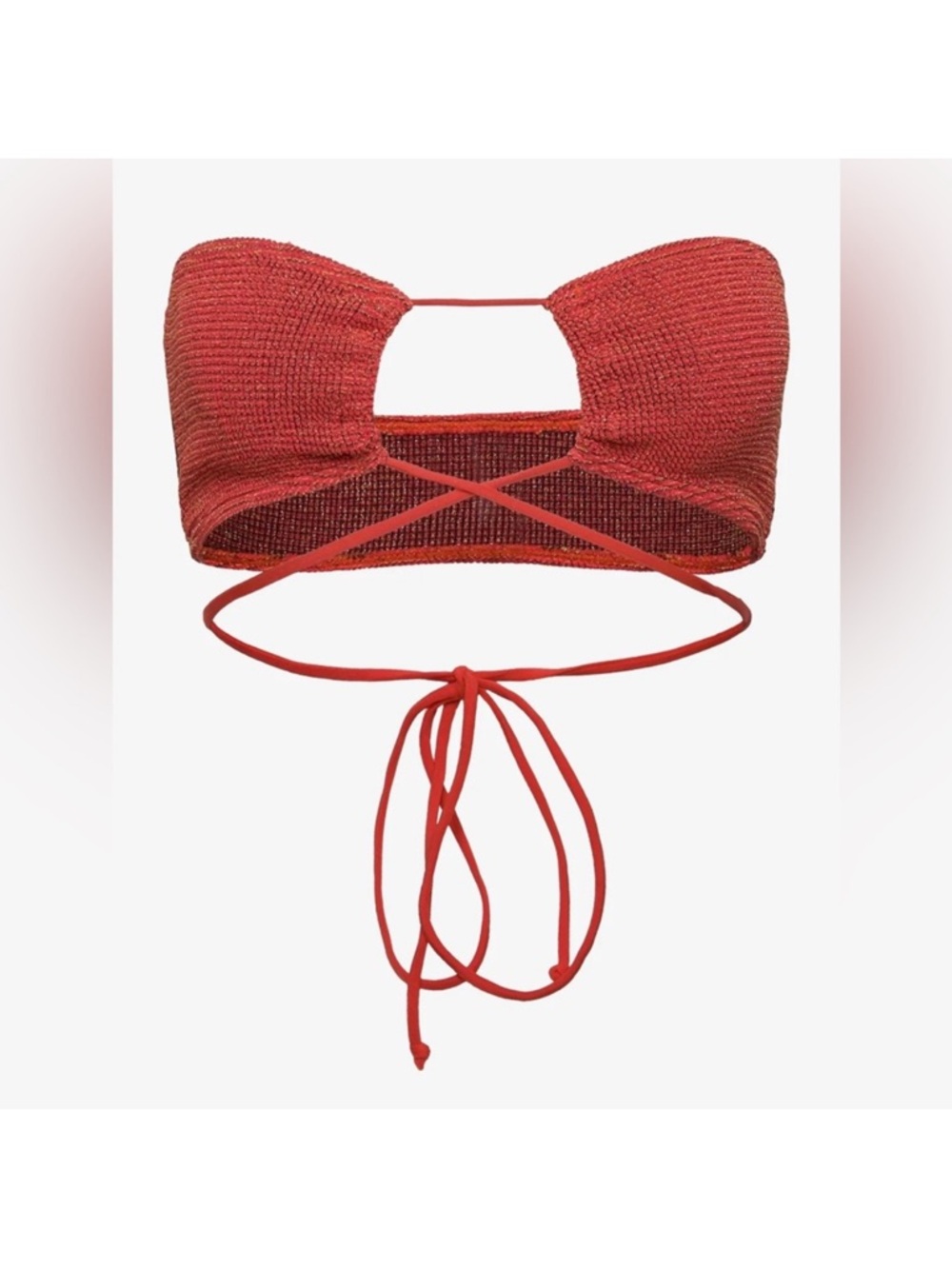 Bound By Bond Eye Margarita Orange Bandeau bikini top. OS.